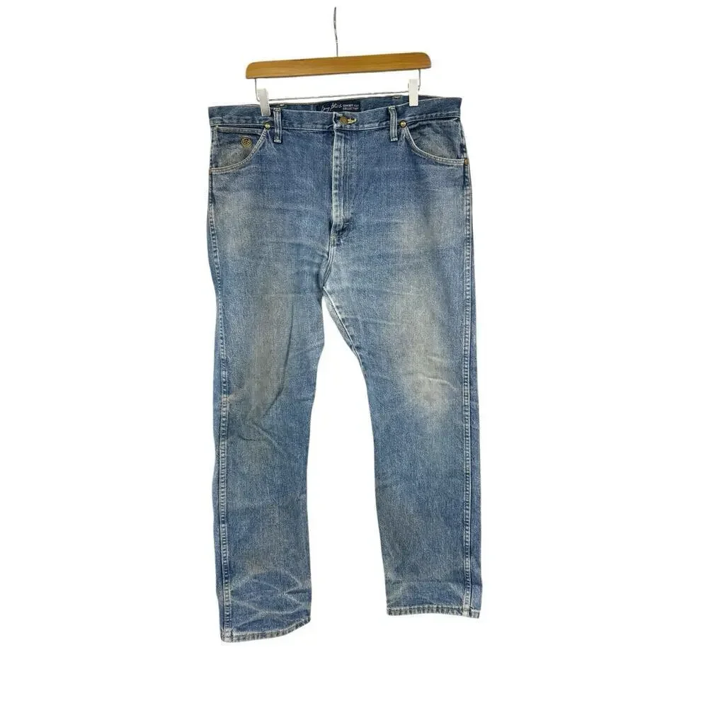 Wrangler George Straight Cowboy Cut Jeans Stained Well Worn 38X32